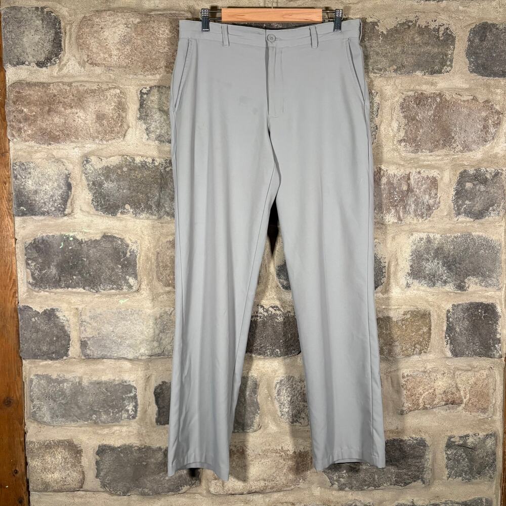 Izod Golf Pants Men's 32x32 Light Gray Slim Fit Stretch Sport Casual Outdoor